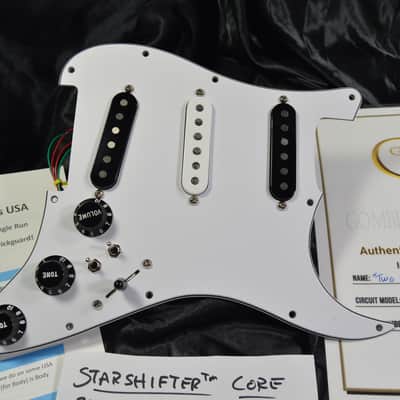 "TWO WORLDS" Fender Loaded Stratocaster Pickguard Hot Wired STARSHIFTER™ CORE image 10
