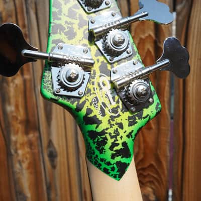 G&L USA Custom Shop Kiloton-5 Black Crinkle Over Yellow Greenburst 5-String Electric Bass Guitar w/ Deluxe Black Tolex Case (2025) image 9