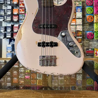 Fender Flea Artist Series Road Worn Signature Jazz Bass - Present - Shell Pink image 2