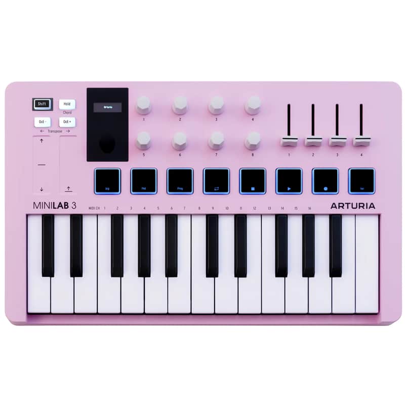 Arturia MiniLab 3 25-Key MIDI Controller w/Software - Rose Quartz image 1