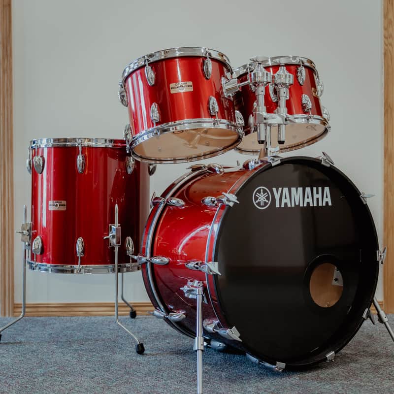 1980s Yamaha 8000 Tour Custom 4pc Shell Pack, Made in Japan, Red