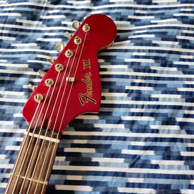 Fender Pawn Shop Bass VI 2013 - 2014 - Candy Apple Red image 4