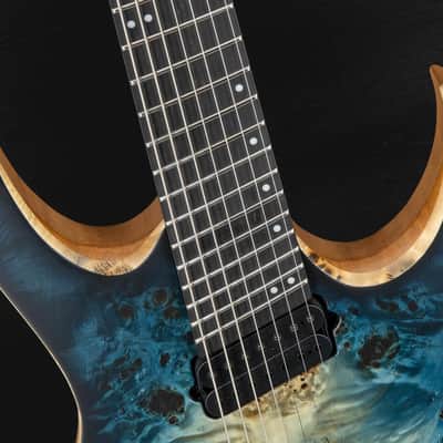 Mayones Duvell 7 Elite VF Custom Eye Poplar - Turquoise Iris Satin image 10