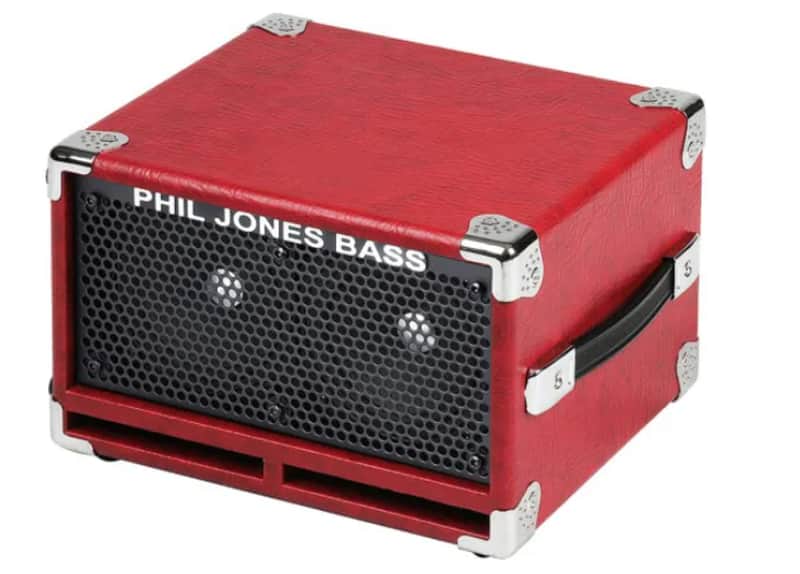 Phil Jones C2 Compact 2 200-Watt 2x5" Bass Speaker Cabinet - Red image 1