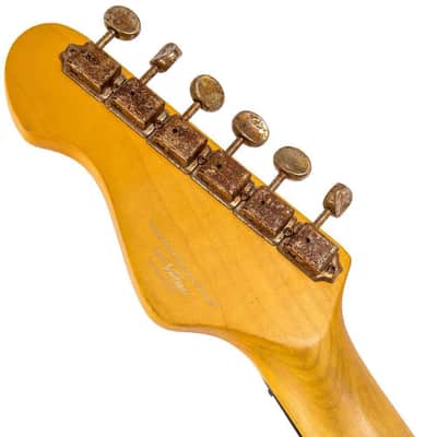 Vintage Vintage V6H ICON HSS Electric Guitar ~ Ultra-Gloss Distressed Sunset Sunburst  V6HMRSSB image 9