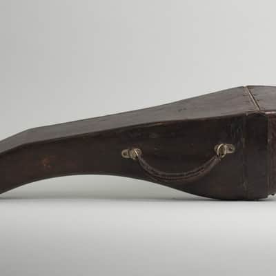 Stahl Style 6 Bowl Back Mandolin, made by Larson Brothers, c. 1910, original brown leather covered hard shell case. image 10