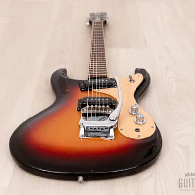 1978 Mosrite Ventures Model Vintage Guitar Sunburst w/ Moseley Vibrato, Case image 10