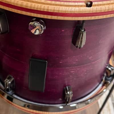 Unbranded Custom built partial nesting 2020 - "Purple Heart" eggplant stain, satin polyurethane and and hand rubbed wax finish image 6