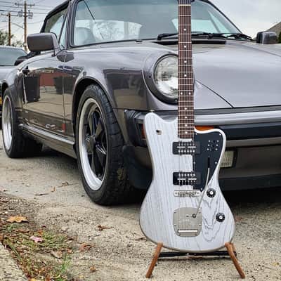 Deimel Guitar Works Firestar Custom 2020 Silver/ Filled Black Pores & Neck, New (Authorized Dealer) image 24