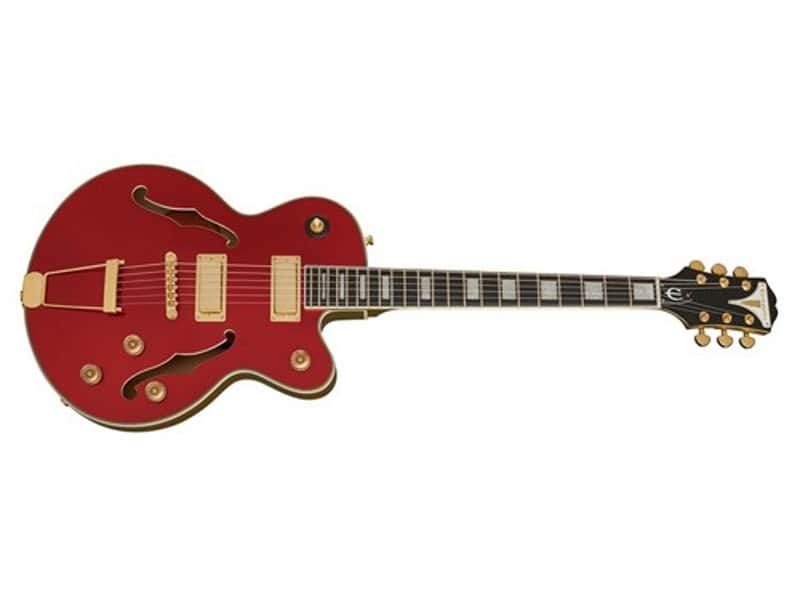 Epiphone UpTown Kat ES Semi-Hollow Body Electric Guitar Ruby Red Metallic image 1