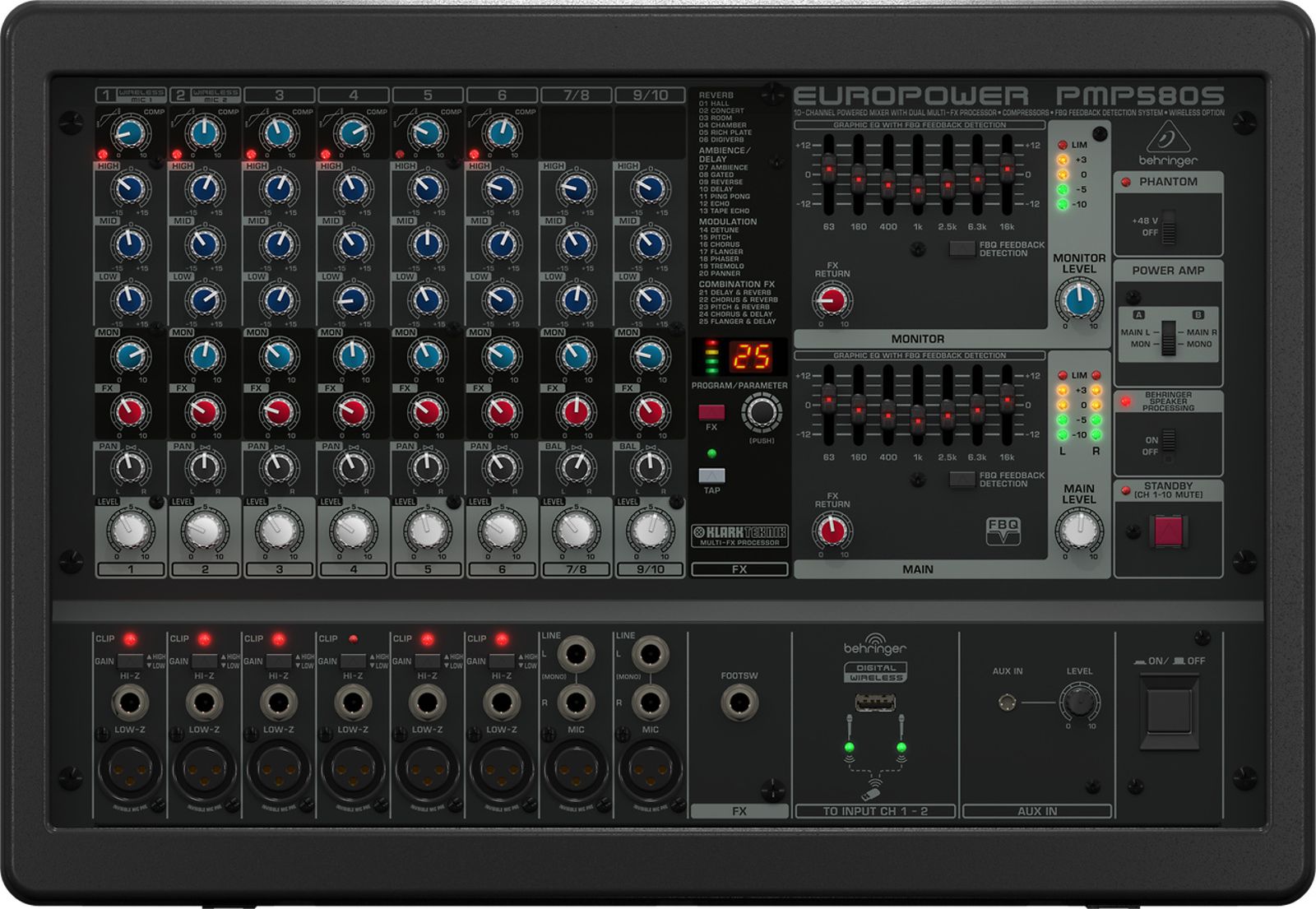 Behringer Europower PMP580S 500-Watt 10-Channel Powered Mixer | Reverb