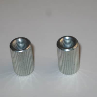 ONE pair of used (lightly relic'd) Gibson (API) Brushed Satin NICKEL finish STUDS (mounting pieces) and Silver finish ANCHORS (inserts) from 2014, for PTTP Brushed Satin NICKEL Finish Stop Bar Tailpiece (Stop Bar Tailpiece NOT included) image 22