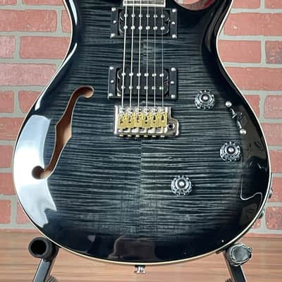 PRS SE Custom 24 Semi-hollow Piezo Electric Guitar - Charcoal Burst image 2