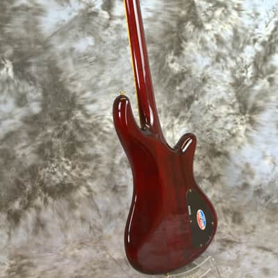 Left Handed 2006 SCHECTER Elite-4 NT Bass Guitar - Cherry QMT image 19