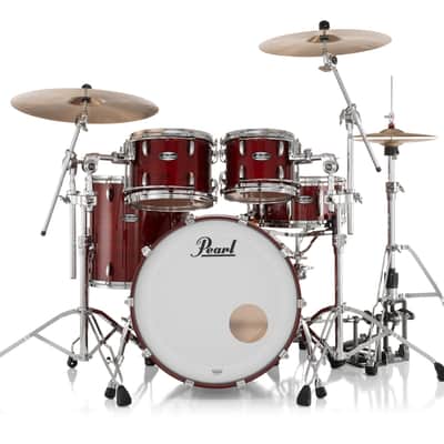Pearl Masters Maple MM6 4-Piece Drum Shell Pack - 22/16/12/10 Natural Cherry image 3