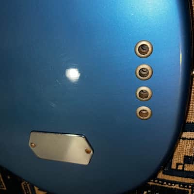 1977 Musicman Stingray Bass Body Refinished Blue Husk image 11