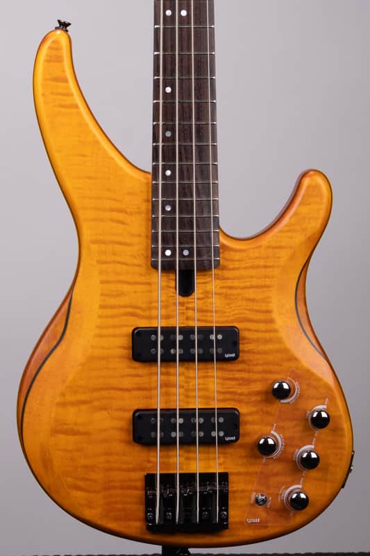 Yamaha TRBX604FM 4-string Bass Guitar - Matte Amber image 1