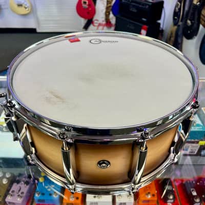 Pearl Masters Maple Complete Snare, Satin Natural, 14"x6.5" - Pre Owned image 1