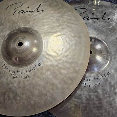 Hi-Hat Cymbals 14" Paiste Signature Reflector Heavy Full USED! RKHHF130626 image 2