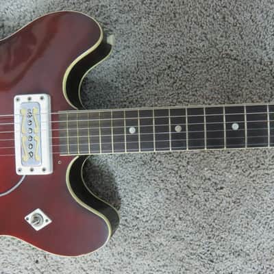 Vintage 1960s Harmony Rocket H-54 Guitar 2 Original DeArmond Pickup Good Shape Silvertone image 5