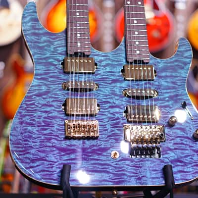 ESP Custom shop Hiend Spec Snapper CTM double Neck  2019 Custom color image 16