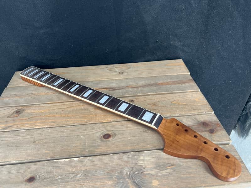 Tricked Out Guitar Nitro 5A Curly Flame Maple Roasted Jazzmaster® Stratocaster® Style Neck Rosewood JMRFMR 5A  #1 image 1