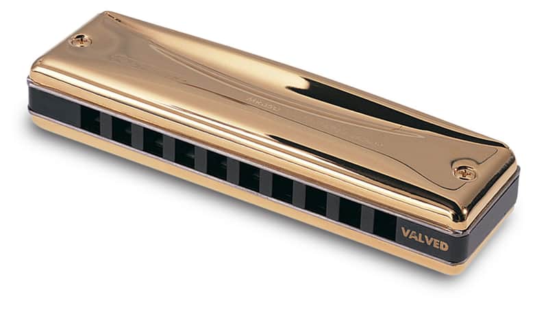Suzuki MR-350VG-F# Key of F# Valved Gold Promaster Harmonica w/Hardshell Carrying Case