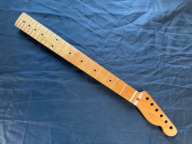 BMC Guitar Neck Tele® Telecaster® 22 Fret Roasted Maple With Maple Fingerboard Nitro Lacquer Rounded Fret Ends 2025 - 9.5 Radius   [TN107] image 1