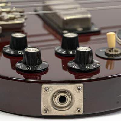 1981 Greco EB-500 SG Style Bass w/ Massive Sounding Mudbucker, Punchy Bridge Humbucker image 5