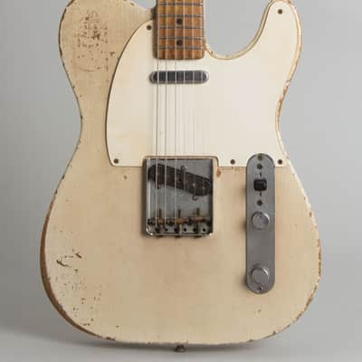 Fender Telecaster Solid Body Electric Guitar (1958), ser. #026990, black tolex hard shell case. image 3
