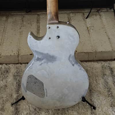 Meloduende Aluminum Electric Guitar Coda Custom 2014 - Weathered Aluminum image 10