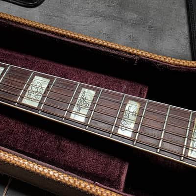 1954 Gretsch 6022 Rancher Jumbo Flat Top Western Orange Early 50s American Vintage 1950's USA G6022 Original Case G Brand Steer Logo Piezo Acoustic-Electric Guitar Spruce Maple Body Country Western Inlays Brazilian Rosewood image 8