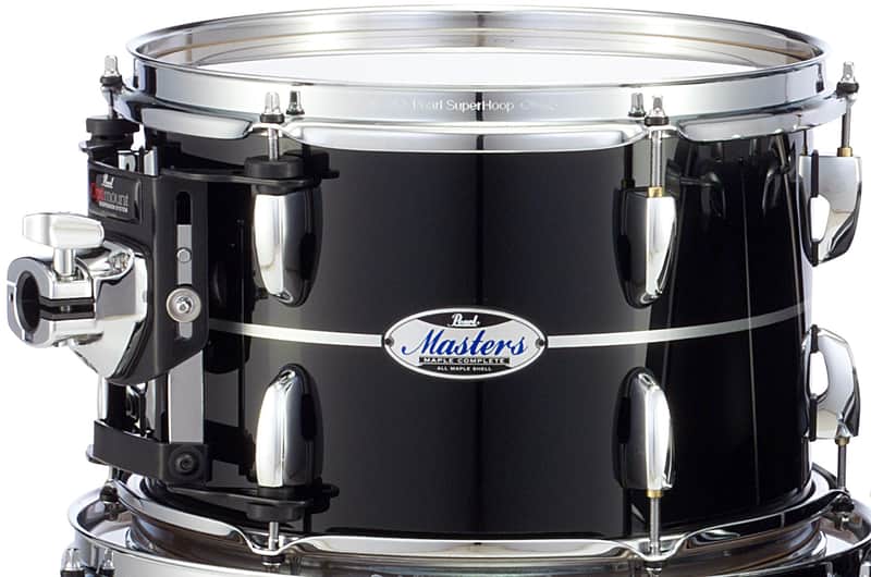 Pearl Masters Maple Complete 8x7" Quicksilver Black Rack Tom Tom Drum | NEW Authorized Dealer image 1