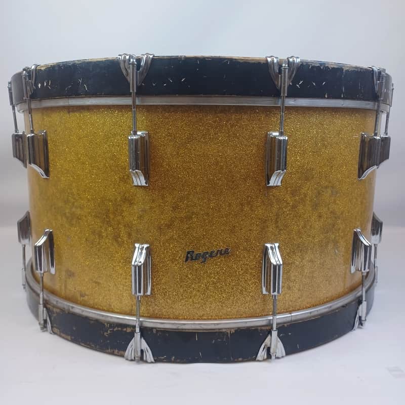 Rogers 60s 14x28"Dayton Holiday Bass Drum Virgin Gold Sparkle Pre-Powertone Ohio image 1