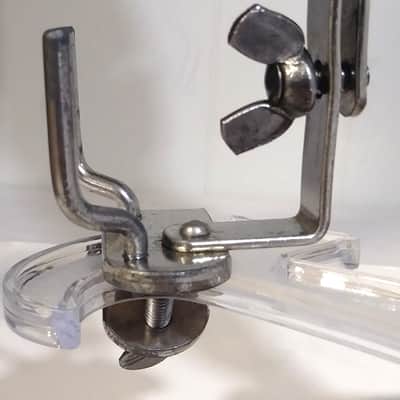 Cowbell, Wood Block Bass Drum Mount - Nickel (Possibly W&A?) image 3