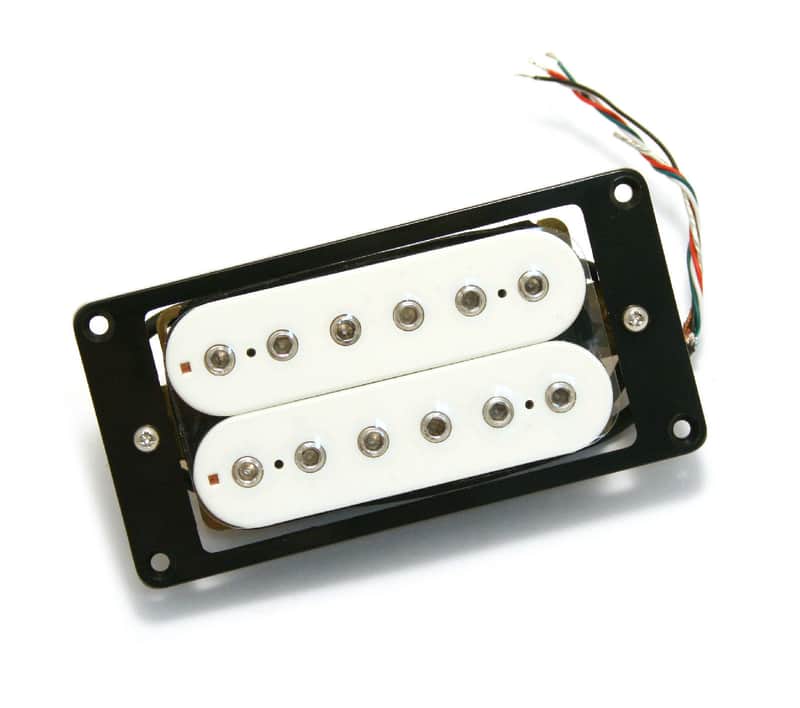 PU-WHH-N Economy White Hex Pole Neck Humbucker Guitar Pickup image 1
