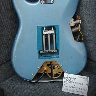 Steampunk Electric Guitar Light Blue image 5