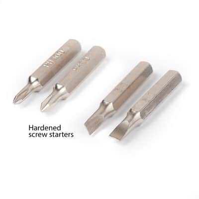 StewMac Guitar Tech Screwdriver Set - 36 Bit Set - Specifically for Fretted Instruments - Easy Grip Handle with Extender image 4