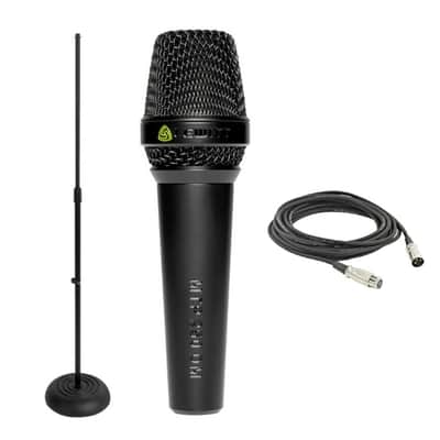Lewitt MTP-250-DM Handheld Dynamic Microphone with Round Base Microphones Stand and XLR Cable image 1