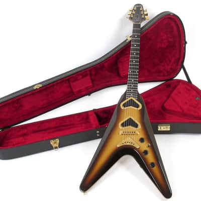 1981 Gibson V2 Flying V - Super Rare Goldburst Metallic Finish! Boomerang V Pickups!  Original Case image 3