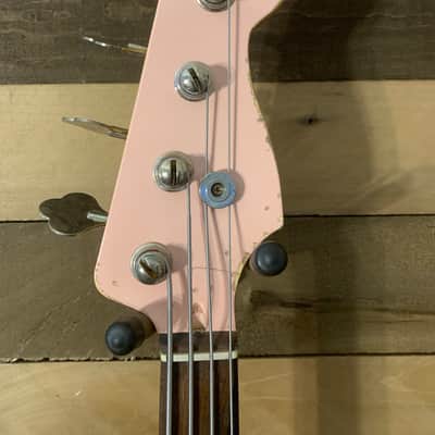 Real Life Relics Squier Jazz Bass Shell Pink Refinish Nitro Lacquer image 5