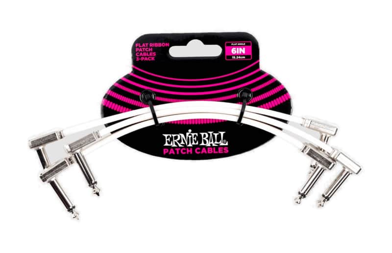 6” Flat Ribbon Patch Cable 3-Pack - White - Optimizing Your Pedalboard Layout & Routing Space with Superior Design and Quality - Multi-Shielded Signal-Preservation Low-Handling Noise Built to Last image 1