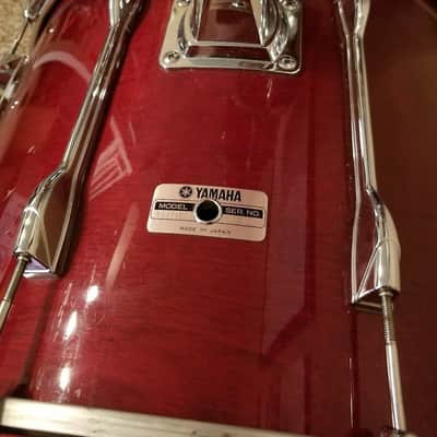 Yamaha Recording Custom Cherry 10x10, 10x12, 12x14, 14x16 Toms
16x22 Bass Drum Cherrywood 80's Japan Wine Walnut Color Recording Custom 80's Cherry Wood Cherrywood Wine image 2