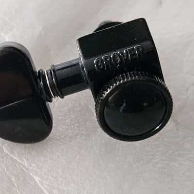 Grover Roto-Grip Locking Rotomatics 502 Series Keystone Button Tuning Machines Black image 2