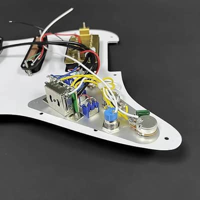 HSS Dual Blades Pickups Guitar Strat Style Loaded Prewired Pickguard in Red Tortoise Shell image 2