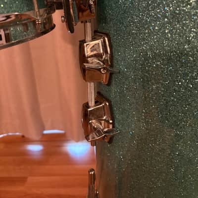 Handbuilt Cocktail Drum Kit 2008 - Turquoise Glitter image 8