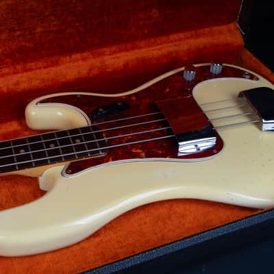 1965 Fender Precision Bass with Rosewood Fretboard - Olympic White image 10