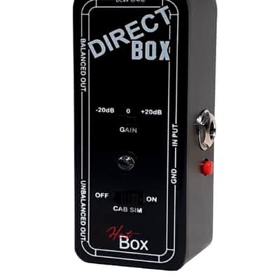 Hot Box DI Box Gain Control & Cab Simulator Switch Guitar / Bass DI, FREE PICKS + HOLDER+ FREE SHIP USA image 8
