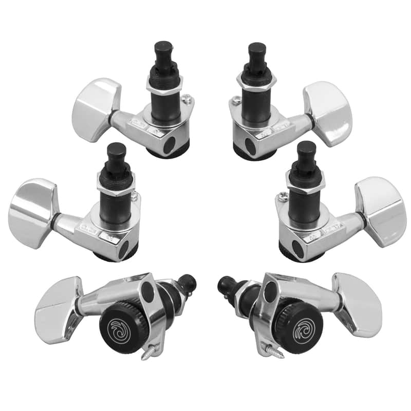 Daddario Auto-Trim Tuning Machines 3 + 3 Chrome image 1