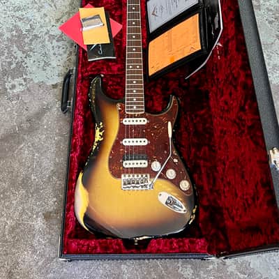 Fender LTD 1967 Stratocaster HSS Heavy Relic HREL Custom Shop strat 2022 - Sunburst image 4
